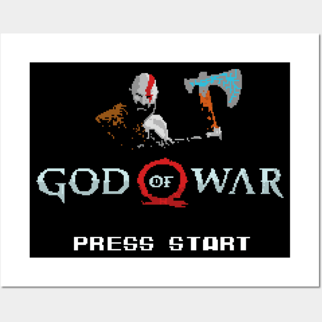 God of War 8 bits Wall Art by Jawes